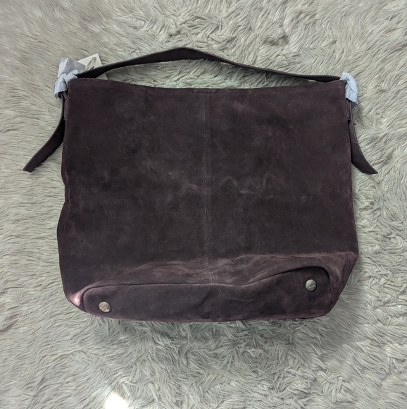 NWT We The Free Honor Oversized Suede Tote in Crimson Red - Picture 3 of 9